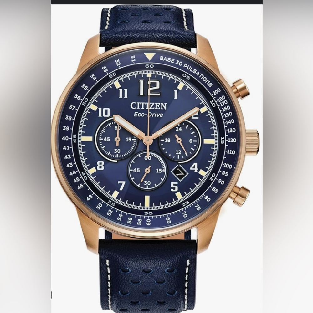 Citizen Eco-Drive Navy and Gold Chronograph men’s watch